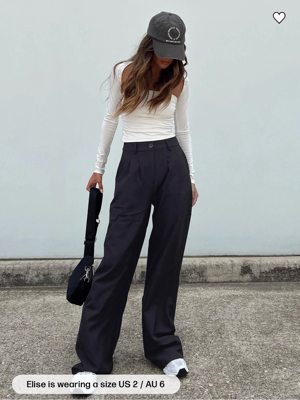 🖤 Princess Polly Archer Pants Black Size 2 High Rise Pleated Trousers